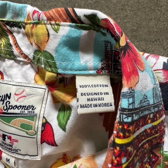 Reyn Spooner St. Louis Cardinals MLB Hawaiian Shirt Mens M Aloha Baseball - Picture 6 of 10